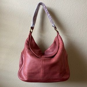 NWOT Frye Campus Leather Hobo in Burnt Red